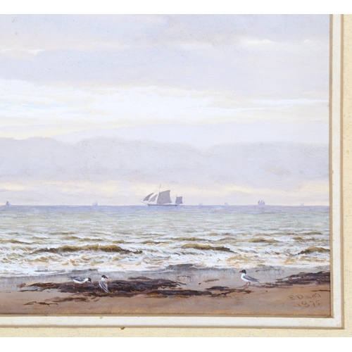 733 - Frank Dadd RI ROI (1851 - 1929), coastal study of Galway Ireland, watercolour, signed and date 1875,... 