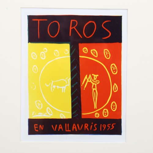 791 - Pablo Picasso (1881-1973), lithograph in colours on paper, Toros En Vallauris 1955, signed in the pl... 