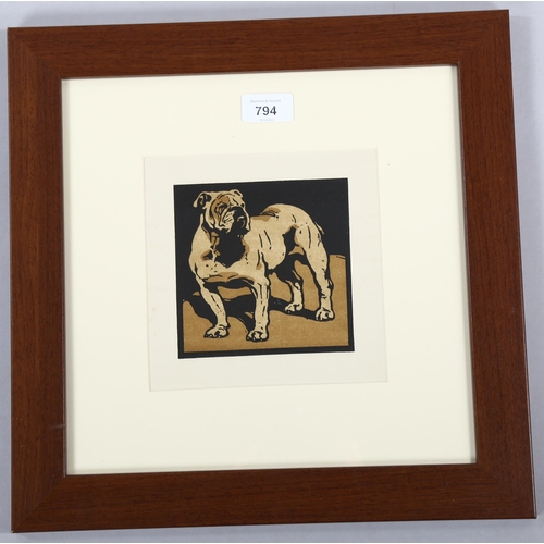 794 - William Nicholson (1872-1949), lithograph in colours on paper, The British Bulldog, from The Square ... 