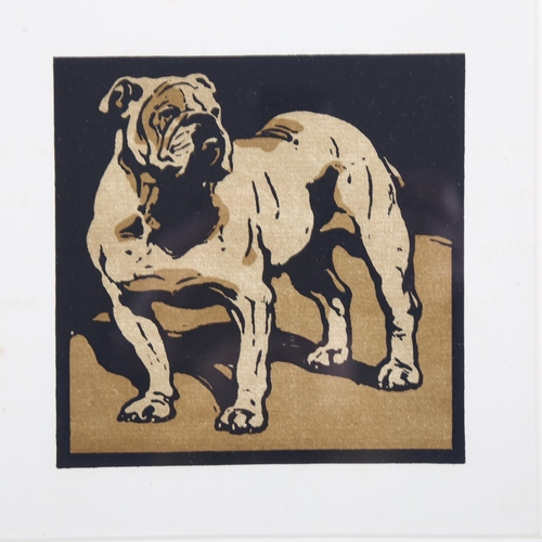 794 - William Nicholson (1872-1949), lithograph in colours on paper, The British Bulldog, from The Square ... 