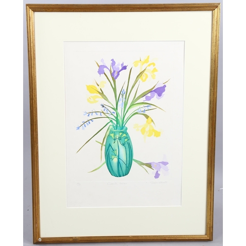 802 - Sheila Oliner (1930-2020) original limited edition etching on paper, Cornish Irises, Ed. 42/185, sig... 