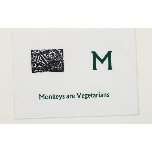 803 - Enid Marx (1902-1998), wood engraving on paper, Monkeys are Vegetarians, from An ABC of Birds and Be... 