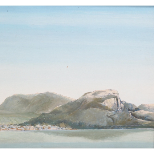 808 - Richard Wyndham Finch (1926-2011), oil on board, Italian Seascape, 31cm x 90.5cm, framed