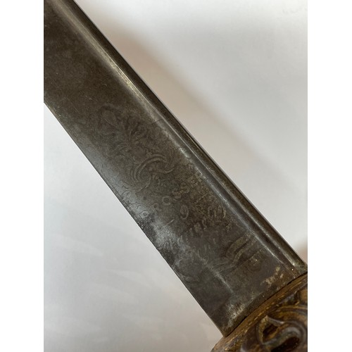 65 - A 19th century British Quill Point sword by Prosser, London, length 98cm