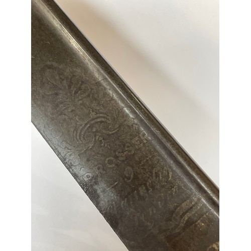 65 - A 19th century British Quill Point sword by Prosser, London, length 98cm