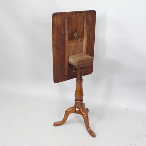 2120 - A 19th century mahogany rectangular tilt-top occasional table. 60cm x 72cm x 44cm