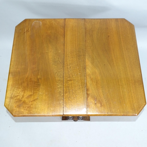 2140 - A small Sutherland drop-leaf table, 54cm x 56cm x 11cm