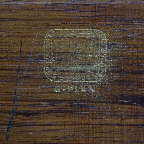 2173 - A mid-century teak G-Plan Librenza coffee table with maker's label. 138cm x 40cm x 49cm