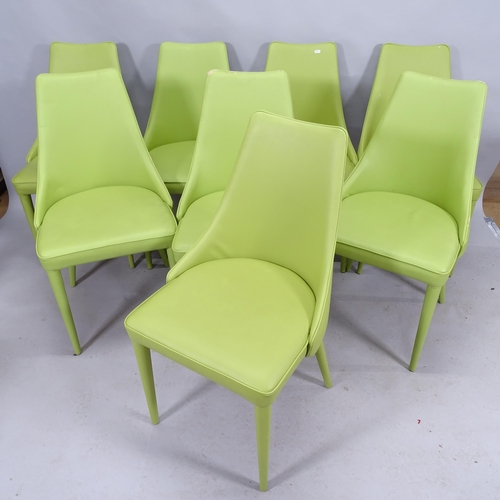 2191 - A set of eight Bontempi Casa Clara dining chairs upholstered in lime green eco-leather. RRP £405 eac... 