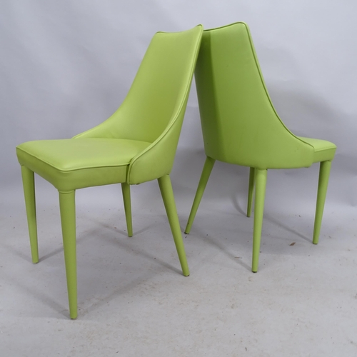 2191 - A set of eight Bontempi Casa Clara dining chairs upholstered in lime green eco-leather. RRP £405 eac... 