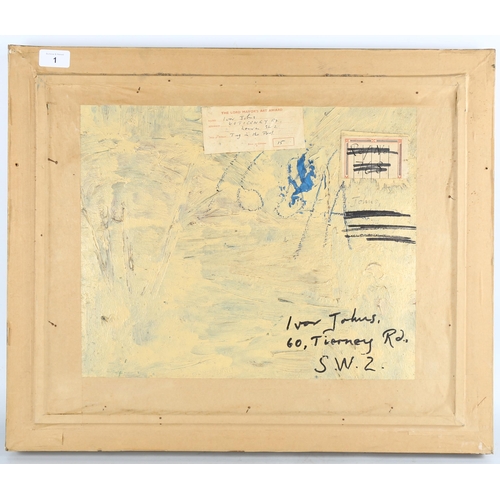 1 - Ivor Johns (1924 - 1993), Tug In The Port, oil on board, signed and dated 1959, 40cm x 50cm, framed