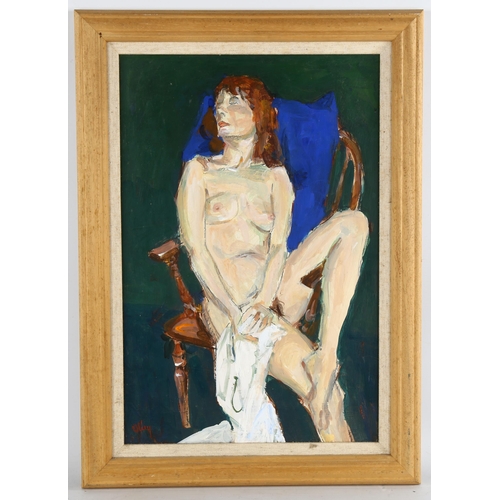 101 - ** Description change** Attributed to Margaret Olley (1923 - 2011), nude life study, oil on board, 4... 