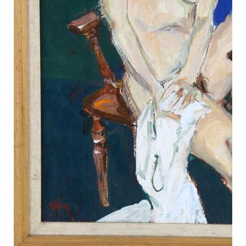 101 - ** Description change** Attributed to Margaret Olley (1923 - 2011), nude life study, oil on board, 4... 