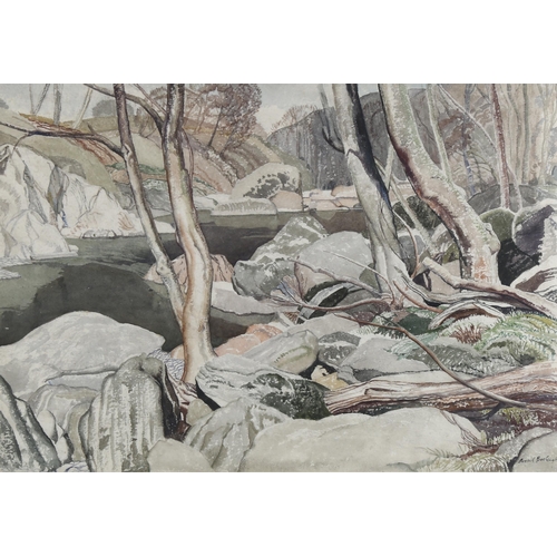 138 - Averil Burleigh (1883 - 1949), a mountain pool, watercolour, signed, 38cm x 54cm, framed