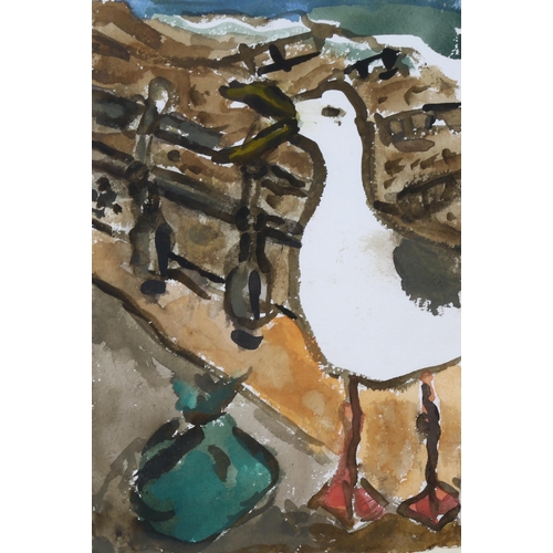 143 - Michael Davies (born 1947), gulls, 3 watercolours on paper, 28cm x 18cm, framed (3)