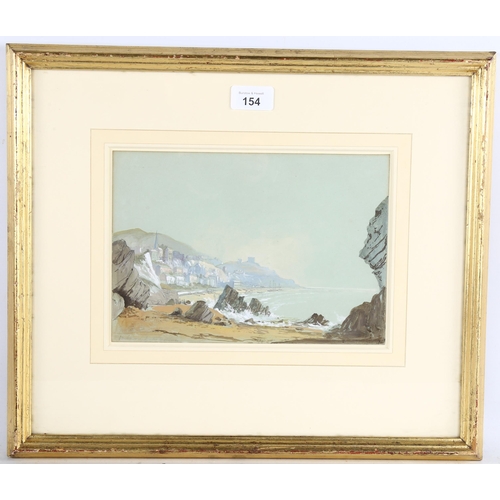 154 - Frederick Clarke, Ventnor Isle of Wight, watercolour, mid-19th century, inscribed on lower edge and ... 