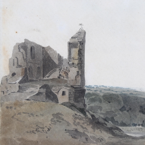 169 - John Varley )WS (1778 - 1842), Knaresborough Castle Yorkshire, watercolour, 24cm x 35cm, framed