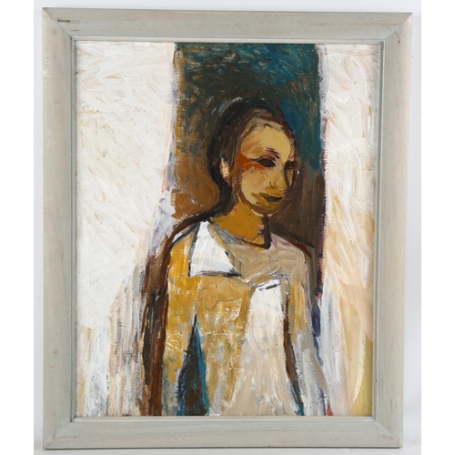 184 - Frank Beanland (1936 - 2019), figure study, oil on board, inscribed verso 2005, 50cm x 40cm, framed