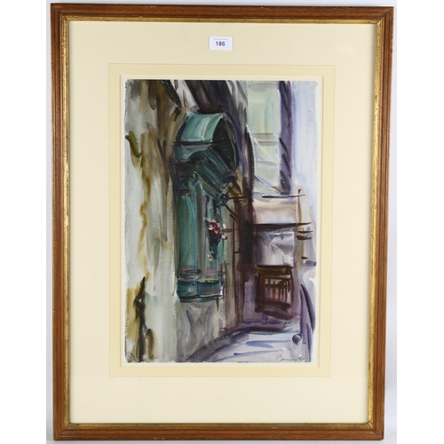 186 - Anthony Bream (born 1943), Porta Della Tetta, watercolour, signed and dated 1998, 48cm x 32cm, frame... 