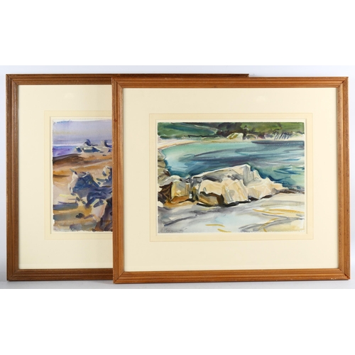 187 - Anthony Bream (born 1943), pair landscapes Corfu, watercolour, signed and dated 1995, 28cm x 38cm, f... 