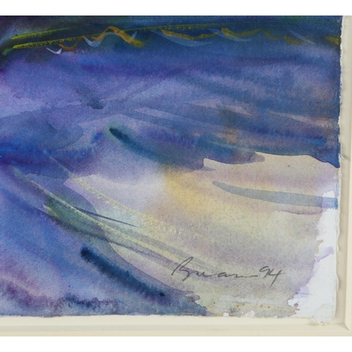 187 - Anthony Bream (born 1943), pair landscapes Corfu, watercolour, signed and dated 1995, 28cm x 38cm, f... 