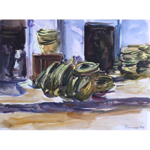 189 - Anthony Bream (born 1943), Sisal Market Tunisia, watercolour, signed and dated 1994, 29cm x 39cm, fr... 