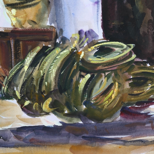 189 - Anthony Bream (born 1943), Sisal Market Tunisia, watercolour, signed and dated 1994, 29cm x 39cm, fr... 