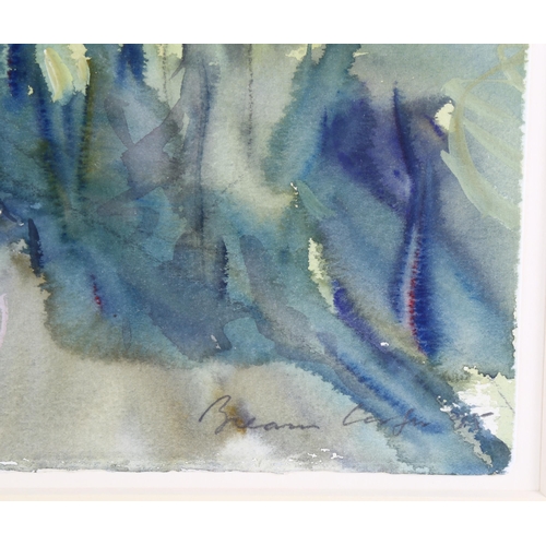 190 - Anthony Bream (born 1943), rocks Corfu, watercolour, signed, 34cm x 49cm, framed