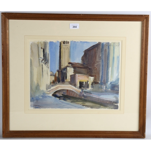 204 - Anthony Bream (born 1943), Chiesa Di San Barnato Venice, 1997, 29cm x 37cm, framed