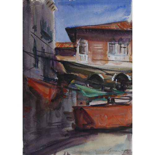 205 - Anthony Bream (born 1943), fish market Venice, 1998, watercolour, signed, 39cm x 27cm, framed