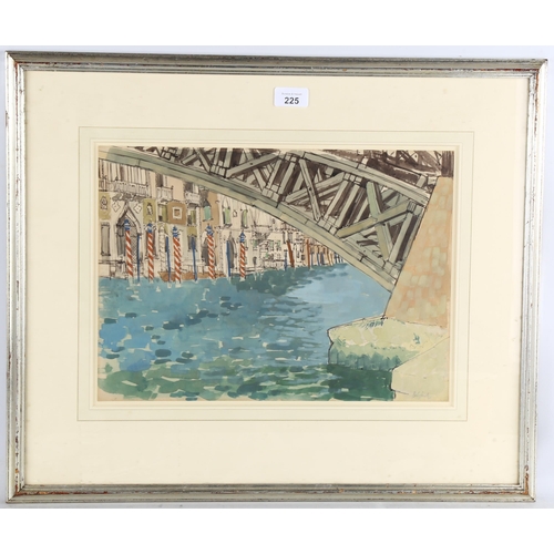 225 - Erik Smith RWS (1914 - 1973), Grand Canal Venice, watercolour, signed, 29cm x 40cm, framed