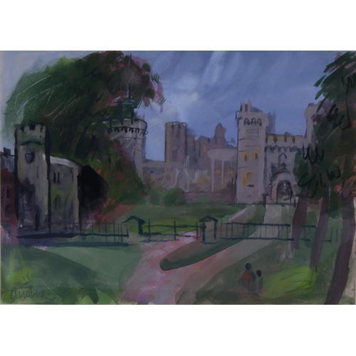 229 - Austin Taylor (1908 - 1992), 3 views of Windsor and Continental scene, watercolour/body colour, 12cm... 