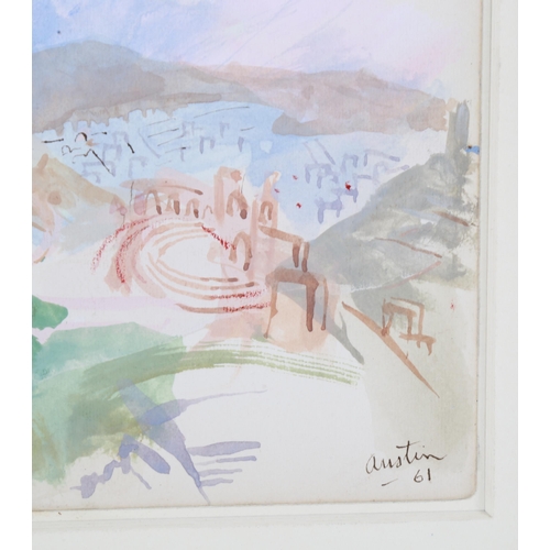 235 - Austin Taylor (1908 - 1992), 2 views of Athens, 1961, watercolour/body colour, signed, 18cm x 25cm, ... 