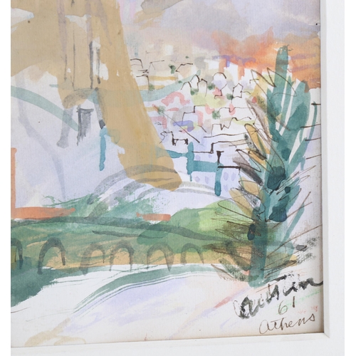 235 - Austin Taylor (1908 - 1992), 2 views of Athens, 1961, watercolour/body colour, signed, 18cm x 25cm, ... 