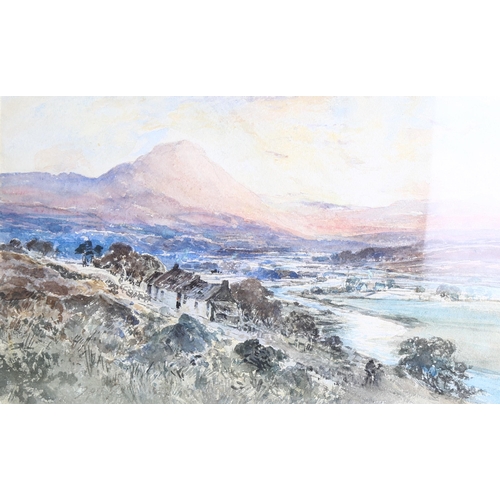 247 - Samuel Bough (1822 - 1878), extensive landscape, watercolour, 21cm x 32cm, framed