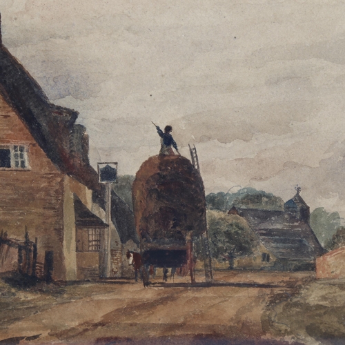 248 - David Cox (1783 - 1859), hay cart, watercolour, 26cm x 40cm, framed