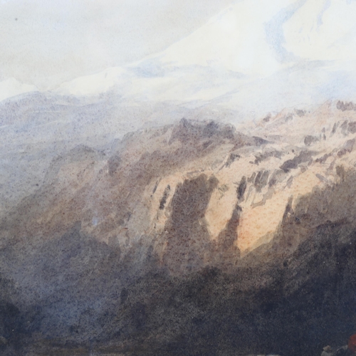 250 - William Evans of Bristol OWS, Welsh mountain landscape, watercolour, 40cm x 62cm, framed