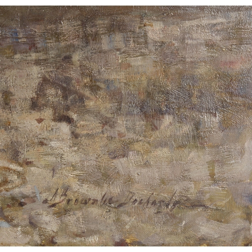 28 - Alexander Brownlie Docharty (1862 - 1940), sheep in moonlit landscape, oil on canvas, signed, 60cm x... 