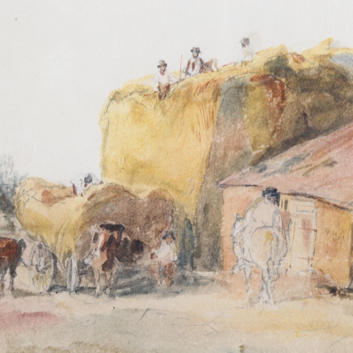 29 - Peter De Wint (1784 - 1849), haymaking, watercolour (a study for a work in Birmingham City Art Galle... 