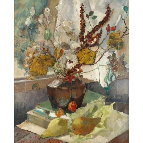 33 - Bertha James (1904 - 1994), still life, oil on canvas, signed, 50cm x 40cm, framed