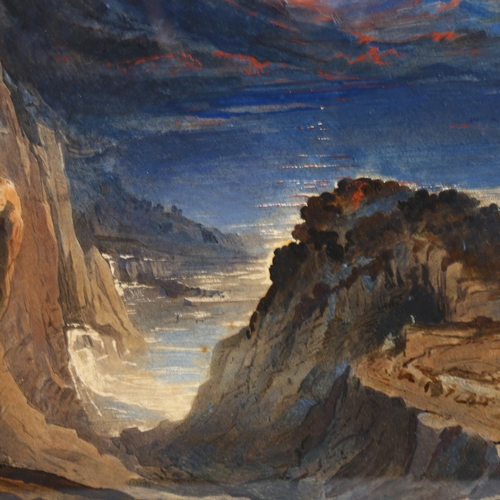 37 - Manner of John Martin (1789 - 1854), Joshua spying out the land of Canaan, watercolour and body colo... 