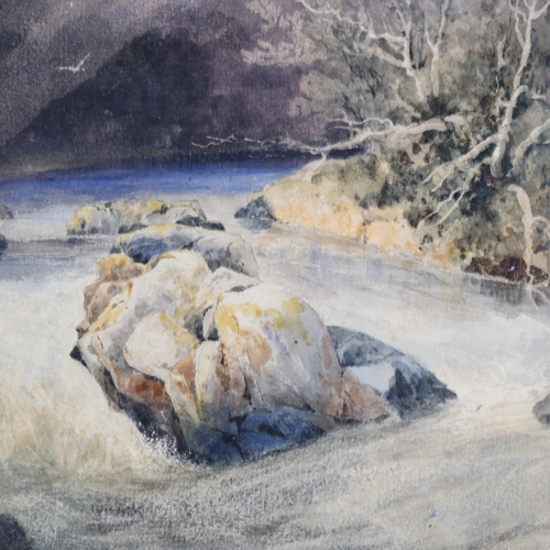 43 - Copley Fielding (1787 - 1855), mountain rapids, watercolour, 32cm x 23cm, framed