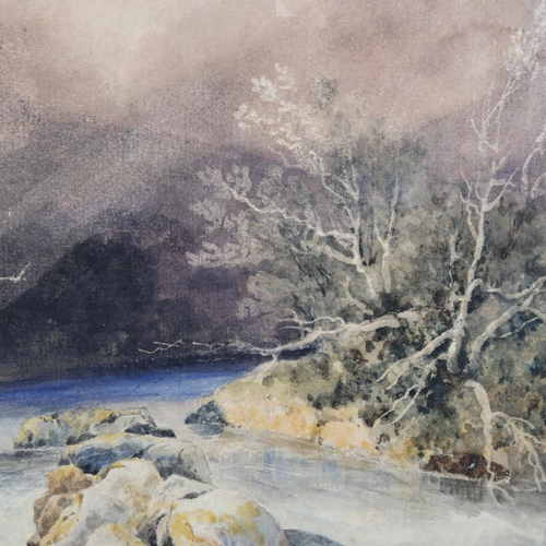 43 - Copley Fielding (1787 - 1855), mountain rapids, watercolour, 32cm x 23cm, framed
