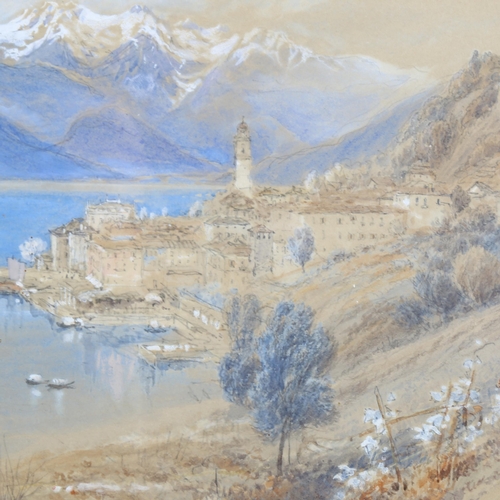 45 - Myles Birket Foster (1825 - 1899), Bellagio, Lake Como, signed with monogram and inscribed, 17cm x 2... 