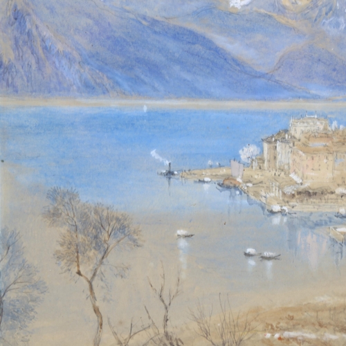 45 - Myles Birket Foster (1825 - 1899), Bellagio, Lake Como, signed with monogram and inscribed, 17cm x 2... 