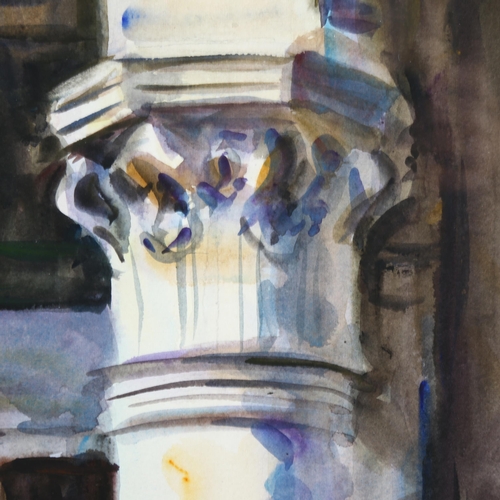 47 - Anthony Bream (born 1943), Venice Columns, watercolour, signed and dated 1998, 38cm x 50cm, framed