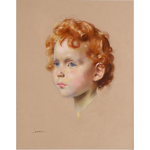 65 - Alfred Kingsley Lawrence (1893 - 1978), portrait of Caroline 1956, coloured pastels, signed, inscrib... 