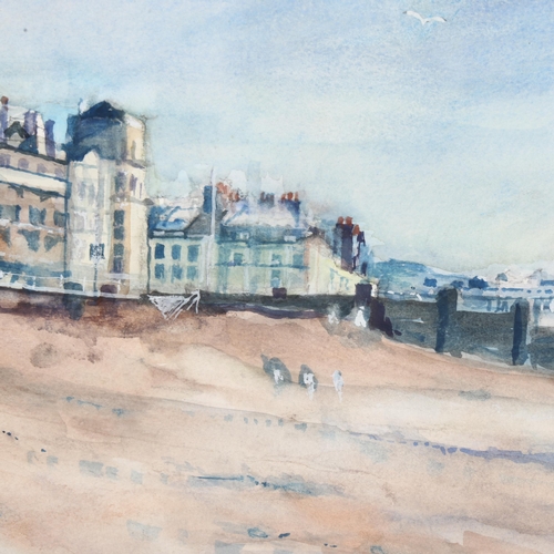 67 - Fred Orchard (1933 - 1999), St Leonards-on-Sea towards Hastings Pier, watercolour, 23cm x 29cm, moun... 