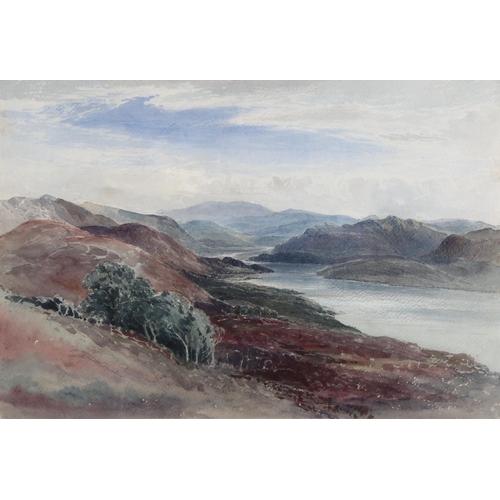 87 - Bernard Walter Evans RI (1843 - 1922), landscape in North Wales, watercolour, 34cm x 49cm, framed