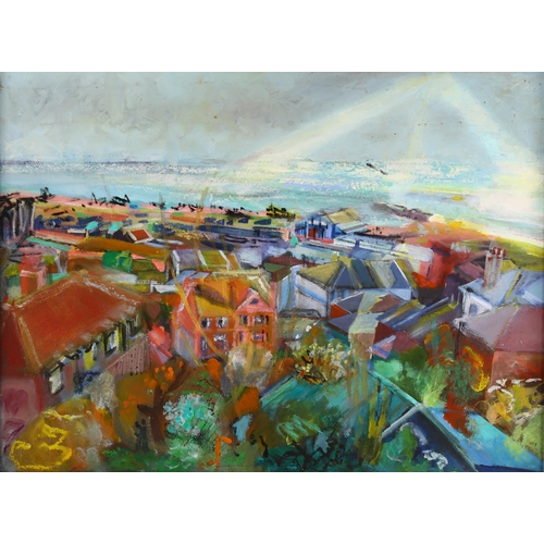 93 - Angela Braven (born 1947), Hastings Old Town, oil on board, inscribed verso, 30cm x 40cm, framed